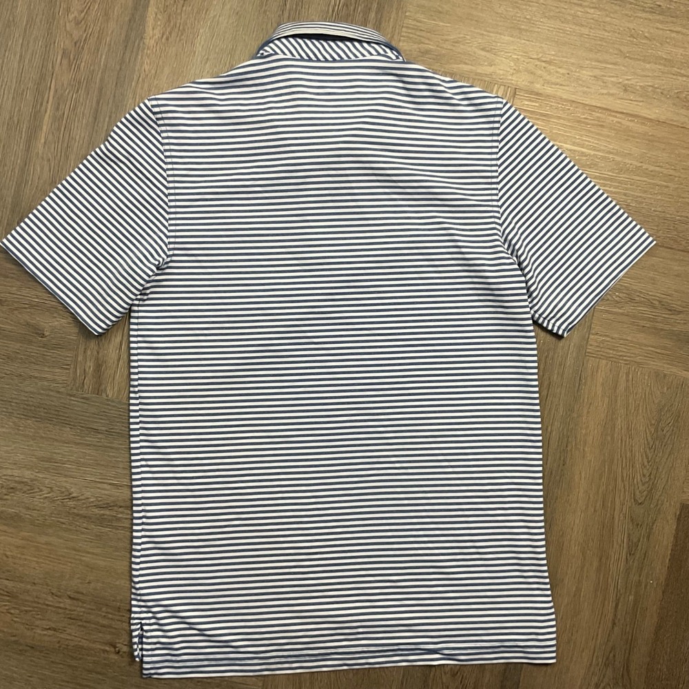 Vineyard Vines Performance Polo Shirt Mens XS Blue White Stripe Preppy Golf - Picture 3 of 7